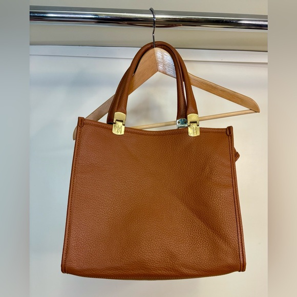 Steve Madden Rich Brown Purse with Gold Accents - Picture 3 of 8